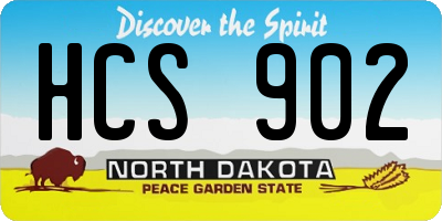 ND license plate HCS902
