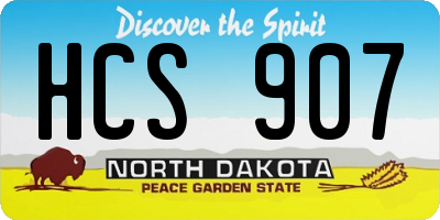 ND license plate HCS907