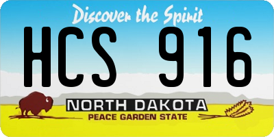 ND license plate HCS916
