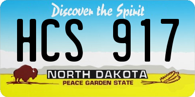 ND license plate HCS917