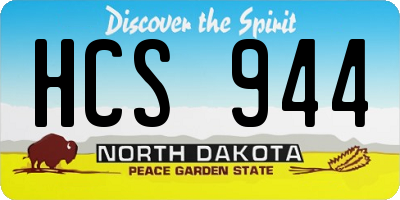 ND license plate HCS944