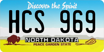 ND license plate HCS969