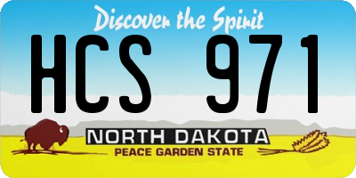 ND license plate HCS971