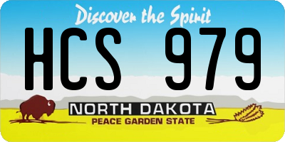 ND license plate HCS979