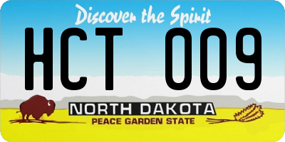 ND license plate HCT009