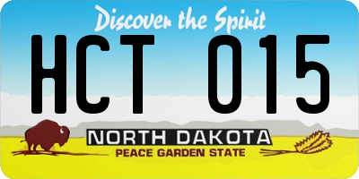 ND license plate HCT015