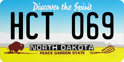ND license plate HCT069