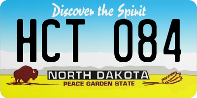 ND license plate HCT084