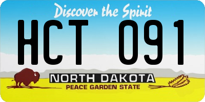 ND license plate HCT091