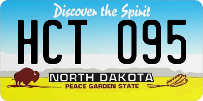 ND license plate HCT095