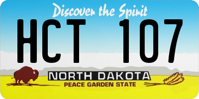 ND license plate HCT107