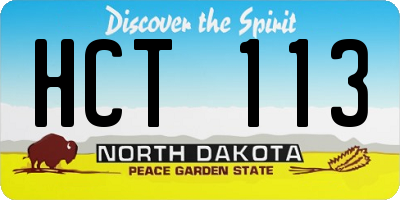 ND license plate HCT113