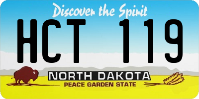ND license plate HCT119