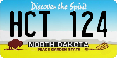 ND license plate HCT124