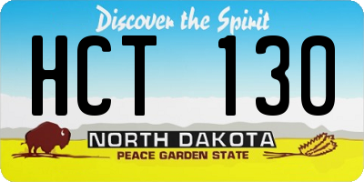 ND license plate HCT130