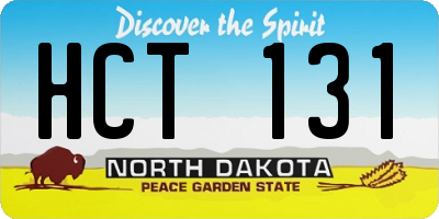 ND license plate HCT131