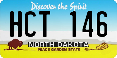 ND license plate HCT146