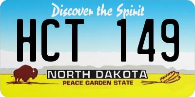 ND license plate HCT149
