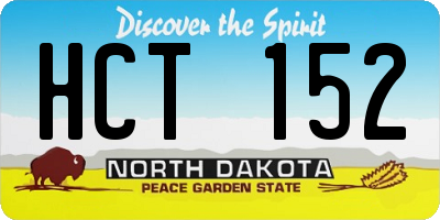 ND license plate HCT152