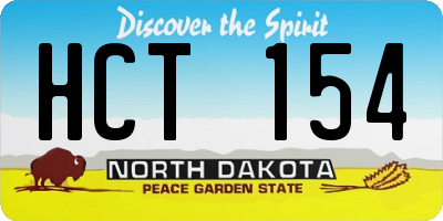 ND license plate HCT154