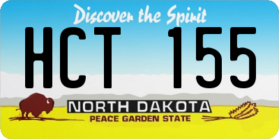 ND license plate HCT155