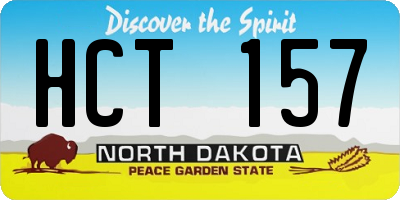 ND license plate HCT157