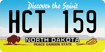 ND license plate HCT159