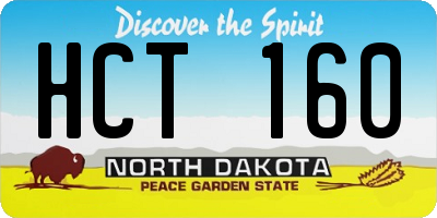 ND license plate HCT160