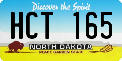 ND license plate HCT165