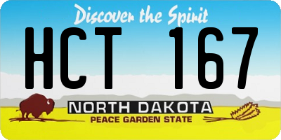 ND license plate HCT167