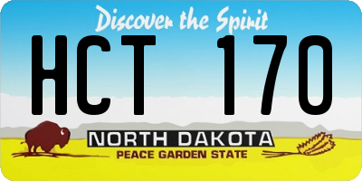 ND license plate HCT170