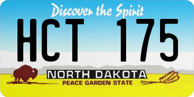 ND license plate HCT175