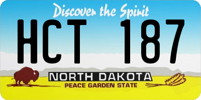 ND license plate HCT187