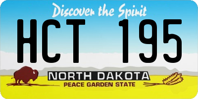 ND license plate HCT195