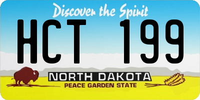 ND license plate HCT199