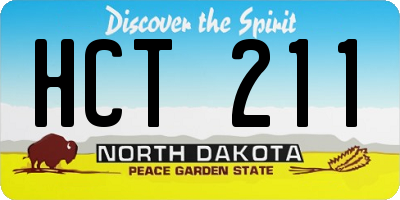 ND license plate HCT211