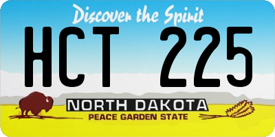 ND license plate HCT225