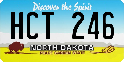 ND license plate HCT246