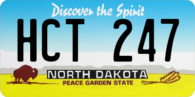 ND license plate HCT247