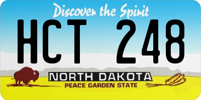 ND license plate HCT248