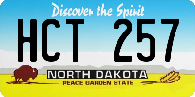 ND license plate HCT257