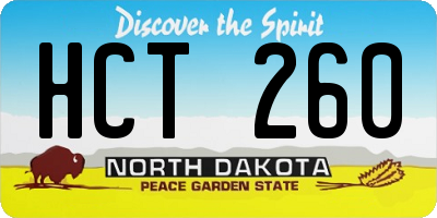 ND license plate HCT260