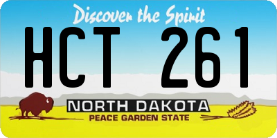 ND license plate HCT261