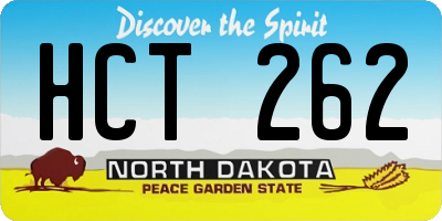 ND license plate HCT262