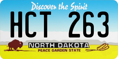 ND license plate HCT263