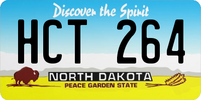 ND license plate HCT264