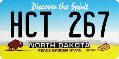 ND license plate HCT267