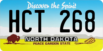 ND license plate HCT268