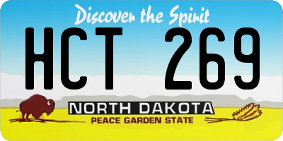 ND license plate HCT269