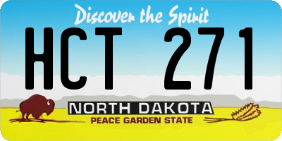 ND license plate HCT271